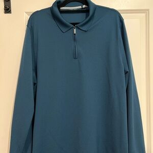 Perry Ellis Teal Polo Shirt